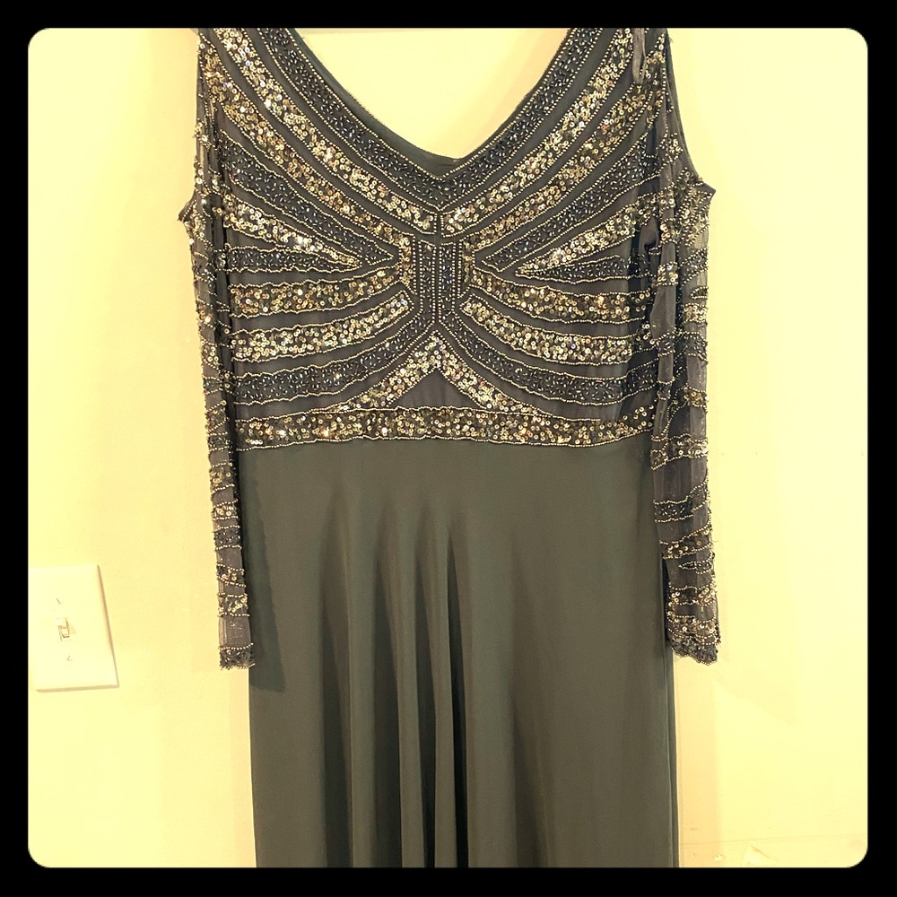 Adrianna Papell dress w/beading & cutout sleeves